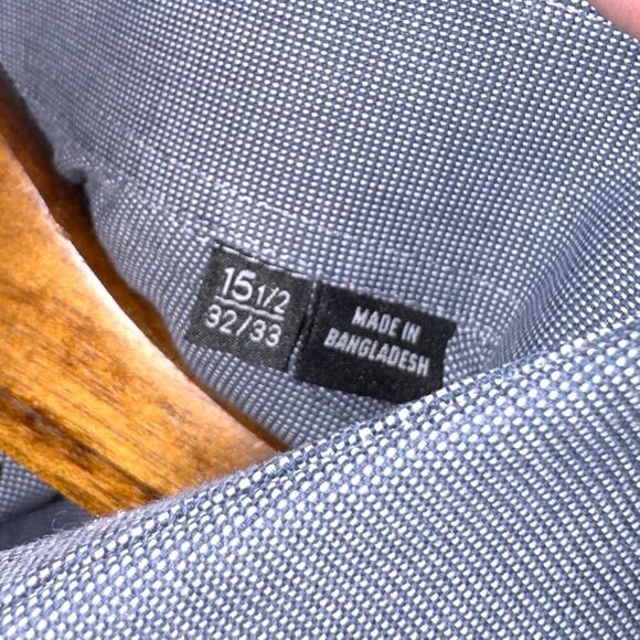 Boss Hugo Boss French Blue Sharp-Fit Spread Collar Dress Shirt M 15.5 - Picture 3 of 8